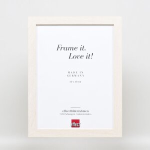 Effect Wooden Picture Frame Profile 52 white 25x50 cm Normal Glass