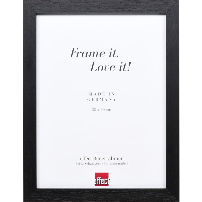 Effect Wooden Picture Frame Profile 52 black 30x30 cm Normal Glass