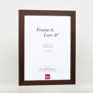 Effect wooden picture frame profile 52 dark brown 40x60 cm normal glass