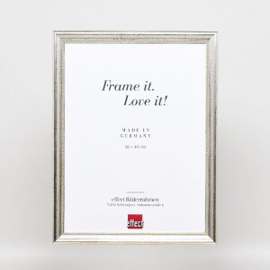 Effect wooden picture frame profile 85 silver 7x10 cm normal glass