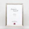 Effect wooden picture frame profile 85 silver 7x10 cm normal glass