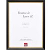 Effect wooden picture frame profile 85 black 9x13 cm normal glass