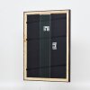 Effect wooden picture frame profile 85 black 9x13 cm normal glass