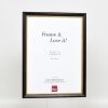 Effect wooden picture frame profile 85 black 9x13 cm normal glass