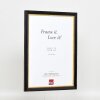 Effect wooden picture frame profile 85 black 9x13 cm normal glass