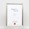 Effect wooden picture frame profile 85 silver 10x15 cm normal glass