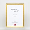 Effect wooden picture frame profile 85 gold 10x15 cm normal glass