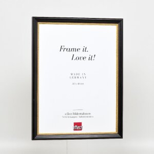 Effect wooden picture frame profile 85 black 13x13 cm normal glass