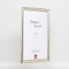 Effect wooden picture frame profile 85 silver 18x27 cm normal glass