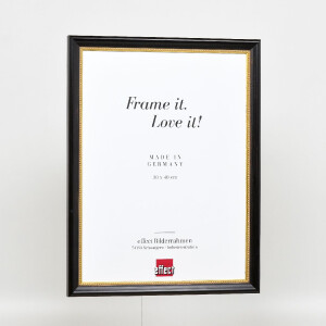 Effect Wooden Picture Frame Profile 85 Black 24x30 cm Normal Glass