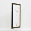 Effect wooden picture frame profile 85 black 25x50 cm normal glass