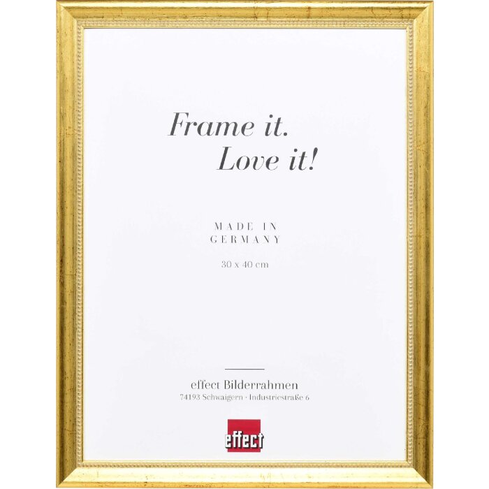 Effect wooden picture frame Profile 85 Gold 30x30 cm normal glass