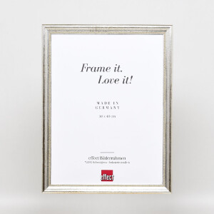 Effect wooden picture frame profile 85 silver 30x40 cm normal glass