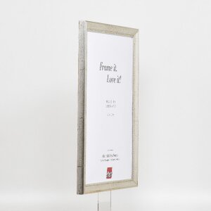 Effect wooden picture frame profile 85 silver 30x40 cm normal glass