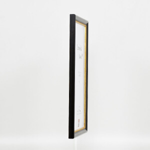 Effect wooden picture frame profile 85 black 70x100 cm normal glass