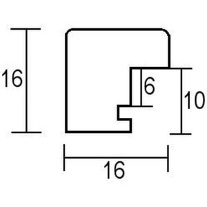 Effect Solid Wood Picture Frame Profile 39 white 10x10 cm Anti-reflective glass
