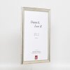 Effect wooden picture frame profile 85 silver 7x10 cm anti-reflective glass