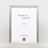 Effect wooden picture frame profile 85 silver 13x13 cm anti-reflective glass