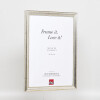 Effect wooden picture frame profile 85 silver 13x13 cm anti-reflective glass