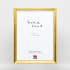 Effect wooden picture frame profile 85 gold 13x13 cm anti-reflective glass