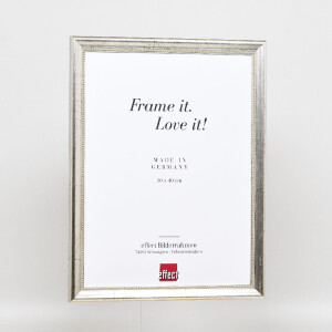 Effect wooden picture frame profile 85 silver 25x70 cm anti-reflective glass