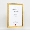 Effect wooden picture frame Profile 85 Gold 50x50 cm anti-reflective glass