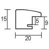 Effect wooden frame Profile 89 white 13x18 cm anti-reflective glass