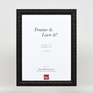 Effect wooden frame profile 94 black 25x50 cm anti-reflective glass