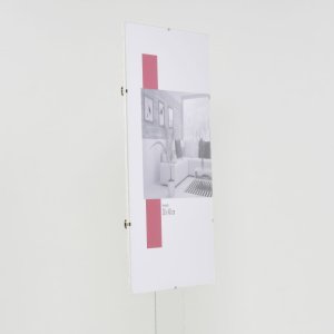 Effect clip frame 25x50 cm acrylic glass Frameless picture holder for wall mounting