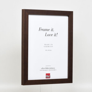 Effect Wooden Picture Frame Profile 52 dark brown 18x32 cm art glass