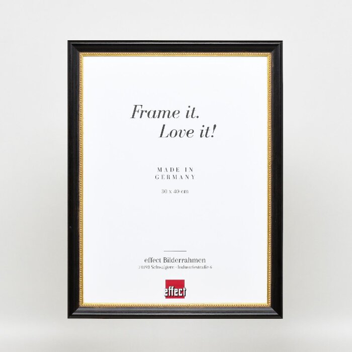 Effect wooden picture frame profile 85 black 45x60 cm acrylic glass