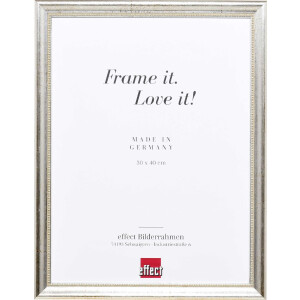 Effect wooden picture frame profile 85 silver 70x100 cm acrylic glass