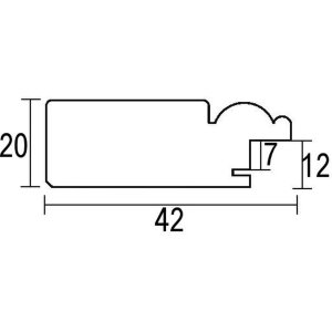 Effect Wall Mirror Profile 2240 Wooden Mirror Grey 40x50 cm