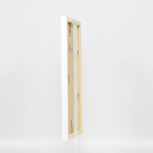 Effect Wall Mirror Wood Profile Top Cube Mirror White 30x40 cm