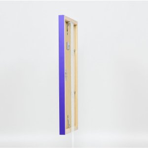 Effect Wall Mirror Wood Profile Top Cube Mirror Purple 30x40 cm