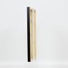 Effect Wall Mirror Wood Profile Top Cube Mirror Black 40x60 cm