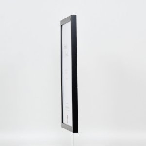 Effect Wall Mirror Wood Profile Top Cube Mirror Black 50x70 cm