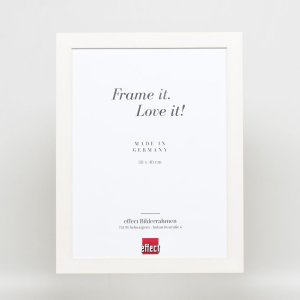 Efffect Wooden Frame Profile 55 Shirt Frame 50x70 cm White Art Glass