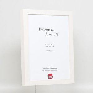 Efffect Wooden Frame Profile 55 Shirt Frame 50x70 cm White Art Glass