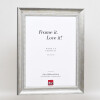 Effect solid wood frame profile 28 silver 40x50 cm acrylic glass museum quality