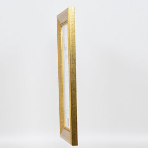 Effect wooden frame profile 95 gold 25x60 cm acrylic glass museum quality