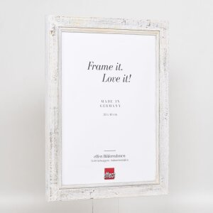 Effect Wooden Picture Frame 2240 white 9x13 cm Acrylic Glass Museum Quality