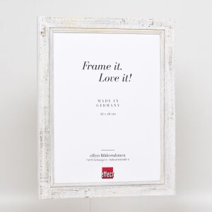 Effect Wooden Picture Frame 2240 white 10x10 cm Acrylic Glass Museum Quality