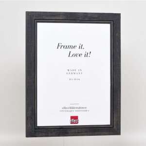 Effect Wooden Picture Frame 2240 black 25x30 cm Acrylic Glass Museum Quality