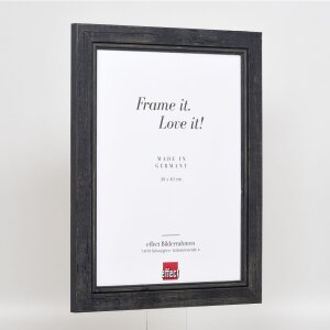 Effect Wooden Picture Frame 2240 black 25x30 cm Acrylic Glass Museum Quality