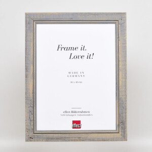 Effect Wooden Picture Frame 2240 grey 40x60 cm Acrylic Glass Museum Quality