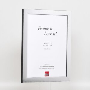 Effect picture frame 2310 silver high gloss 24x30 cm acrylic glass museum quality