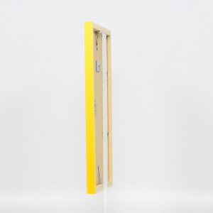 Effect wooden frame Top Cube 10x10 cm yellow acrylic glass museum quality