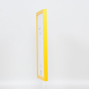 Effect wooden frame Top Cube 50x65 cm yellow acrylic glass museum quality