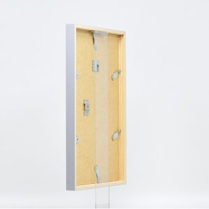 Effect Wooden Frame Profile 35 light grey 25x50 cm Museum Glass